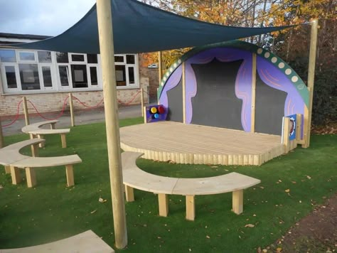 Sensory Park, Backyard Stage, Kindergarten Garden, Forest Classroom, Play Outdoor, Outdoor Learning Spaces, Outdoor Play Spaces, Manor Garden, Outdoor Stage