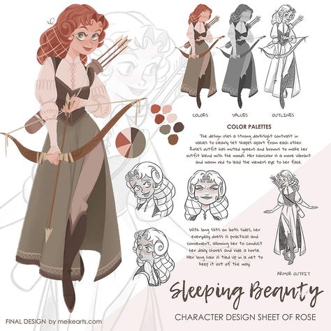 Rose Character Design, Book Character Design, Rose Character, Sleeping Beauty Characters, Folklore Art, Book Character, Amazing Drawings, Book Launch, Character Sheet