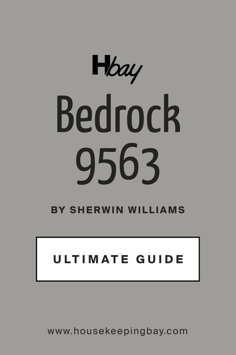 Bedrock SW 9563by Sherwin-Williams. The Ultimate Guide Color Sorting, Exterior Paint Colors, Trim Color, Coordinating Colors, Sherwin Williams, Room Colors, Paint Color, Exterior Paint, Interior And Exterior