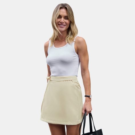 Silk mini skirt