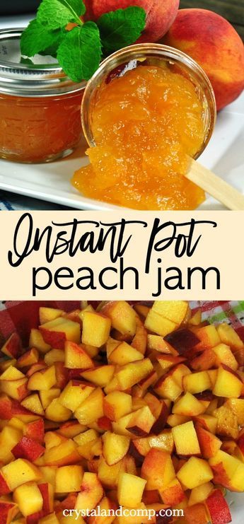 Homemade Peach Jam Recipe | CrystalandComp.com Homemade Peach Jam, Peach Jam Recipe, Jam Recipes Homemade, Peach Jam, Jam Recipe, Jelly Recipes, Baked Banana, Peach Recipe, Instant Pot Dinner Recipes