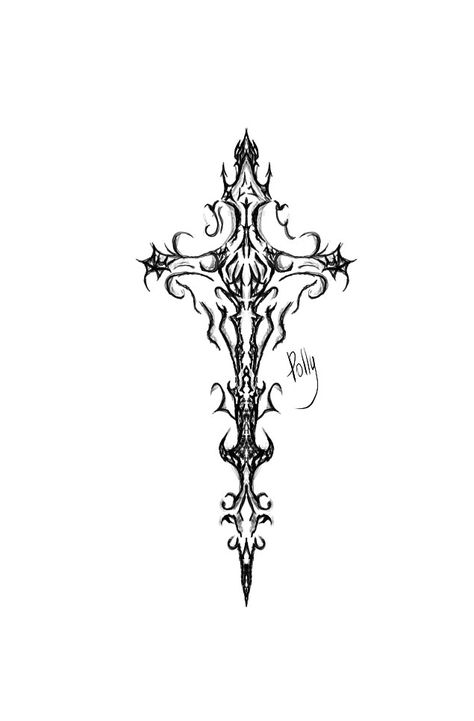 Sigil Cross Tattoo, Ornamental Cross Tattoo, Sigilism Cross, Cybergilism Tattoo, Sigilism Tattoo Design, Sigil Tattoo, Gothic Tattoo, Tattoo Style Drawings, Tattoo Art Drawings