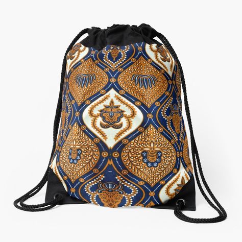 Get my art printed on awesome products. Support me at Redbubble #RBandME: https://www.redbubble.com/i/drawstring-bag/Traditional-abstract-Batik-Pattern-by-brcreator/112382487.YT4RK?asc=u Batik Pattern, Drawstring Bag Designs, Batik Prints, Classic Backpack, Paper Box, Drawstring Bag, Drawstring Backpack, Bag Sale, Backpack Bags