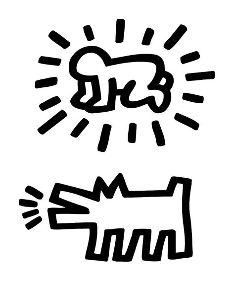 Keith haring to color for children - Free Keith Haring coloring page to download, for children. From the gallery : Keith Haring. Just Color Kids : Coloring Pages for Children : Discover all our printable Coloring Pages for Adults, to print or download for free ! Keith Haring Dog, Keith Haring Art, Haring Art, Kids Pages, Man And Dog, Learn Art, Coloring Pages To Print, Keith Haring, Drawing Videos