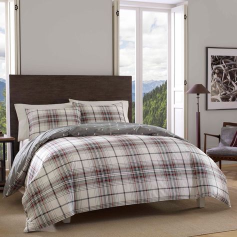 Alder Plaid Duvet Cover Set Charcoal - Eddie Bauer #Sponsored #Duvet, #Advertisement, #Cover, #Alder Plaid Comforter, Grey Comforter Sets, Plaid Bedding, Cotton Comforter Set, King Duvet Set, Twin Comforter Sets, King Duvet Cover Sets, Nate Berkus, King Comforter Sets