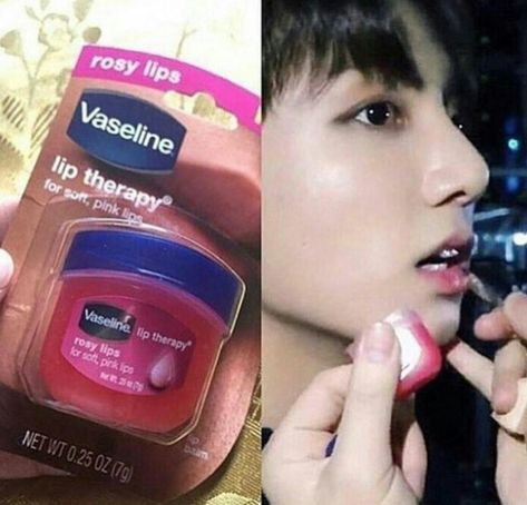 Bts Makeup, Mekap Mata, دورة شهرية, Vaseline Lip Therapy, Lip Therapy, Vaseline Lip, Rosy Lips, Bts Merch, Beauty Skin Care Routine