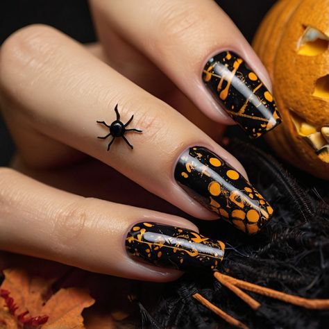 🦋 halloween nails desing: Elegant Halloween Nail Art Ideas Look Art Ideas Halloween, Halloween Nails Design, Quick Morning Routine, Halloween Nail Art Ideas, Seamless Hair Extensions, Nails Design Ideas, Elegant Halloween, Halloween Nail Designs, Nails Desing