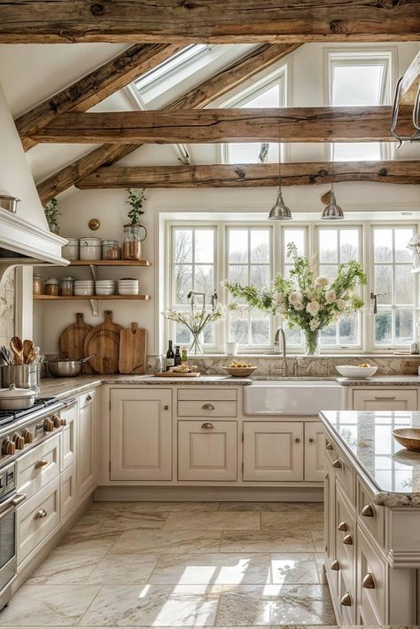 Dream Life House, Casas Coloniales, Farmhouse Kitchen Design, Kitchen Inspiration Design, Dream House Interior, Dream House Plans, Kitchen Style, Rustic Kitchen, House Inspo