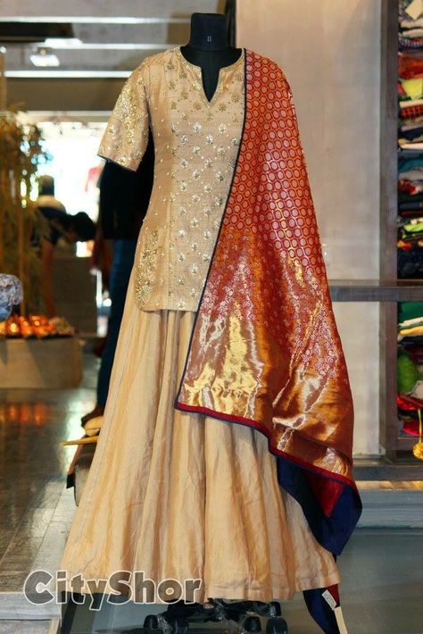 Lehenga Pestal Colour Lehanga, Velvet Kurti Design, Pallazo Suit, Lehnga Kurti, Sabyasachi Suits, Kurti Simple, Tissue Dress, Velvet Blouse Design, Velvet Kurti