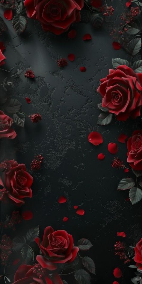 Pretty Wallpapers Backgrounds Beauty, Black And Red Roses, Wattpad Background, Red And Black Wallpaper, Red Roses Wallpaper, Blue Butterfly Wallpaper, Dark Red Roses, Iphone Wallpaper Classy, Coral Art