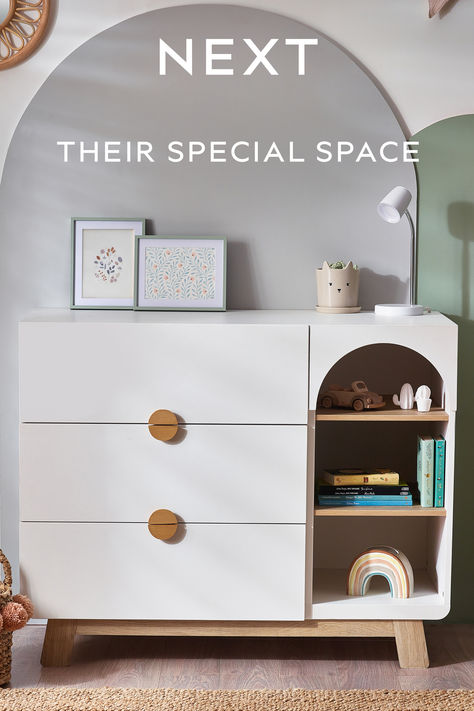 From storage to beds, we've got everything to create the sweetest space for little ones. Even their new changing station is about to get so much more adorable. Order now for next-day delivery.* (*T&Cs apply.) Happy Nursery, Kids Chest Of Drawers, Kids Furniture Design, Triple Wardrobe, Bedroom Chest Of Drawers, Children's Furniture, Corner Storage, Bedroom Chest, Nursery Furniture Sets