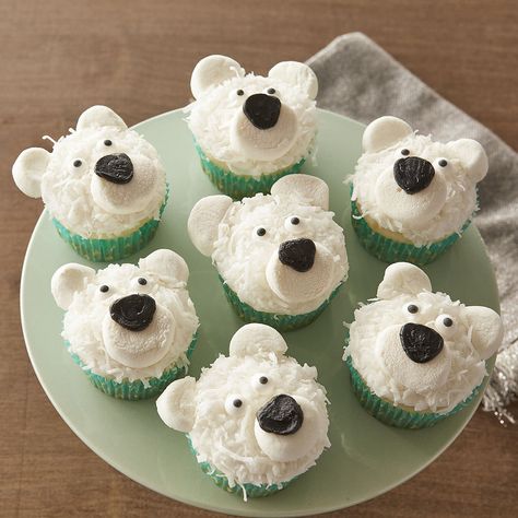 Polar Bear Cupcake, Beer Cupcakes, Polar Plunge, Savory Cakes, Bear Cupcakes, Candy Eyeballs, Torte Cupcake, Fairy Cakes, Dessert Bar