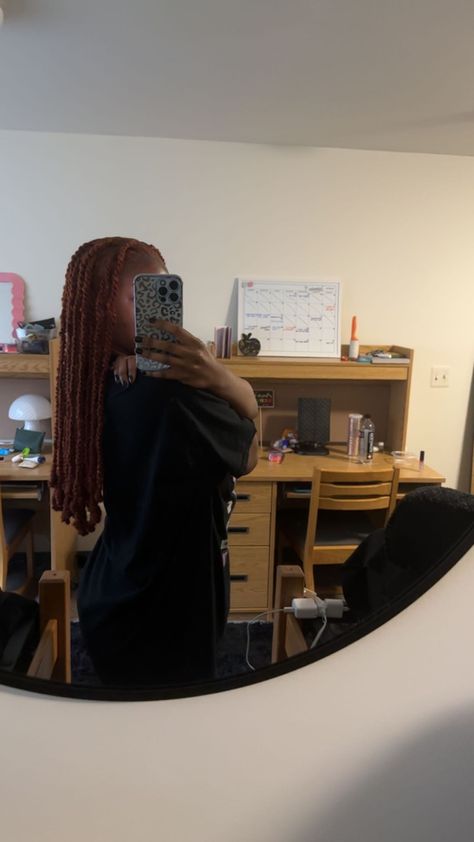 Copper red hair Invisible Locs Goddess, Small Invisible Locs Twist, Invisible Locs Hairstyle Ideas Long, Long Invisible Locs With Curls, Medium Invisible Locs, Invisible Locs Color, Long Invisible Locs With Color, Auburn Invisible Locs, Invisible Locs Brown And Black