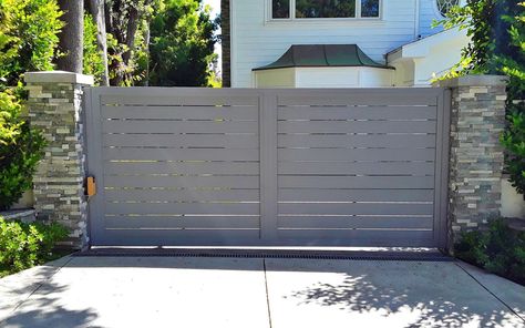 Drive Way Gates, Modern Driveway Gate, Entrance Gates Driveway, Aluminum Driveway Gates, Wood Gates Driveway, Porch Gate, Metal Driveway Gates, Modern Driveway, Sliding Gates