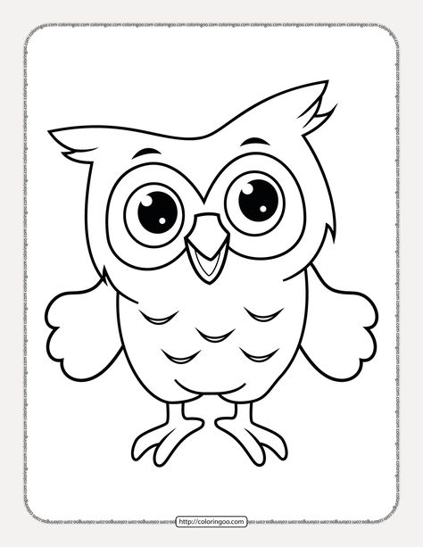 Free Owl Coloring Pages Home Coloring Pages, Owl Coloring Page, Owl Coloring, Owl Coloring Pages, Train Theme, Easy Animals, Painting Activities, Printable Animals, Animals Coloring