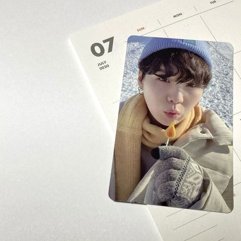 Yoongi Aesthetic Pics, Yoongi Winter Package, Bts Photocards Aesthetic, Photocards Aesthetic, Photocard Aesthetic, Bts Winter Package, Photocards Bts, Bts Winter, Bangtan Aesthetic