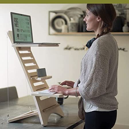 Wooden Standing Desk, Standing Desk Design, Portable Standing Desk, Standing Desk Height, Boat Galley, Standing Desk Ergonomics, Sit Stand Workstation, Standing Desk Converter, Ergonomics Furniture