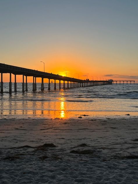 Sunset Pier Painting, Ocean Beach California San Diego, San Diego Beach Pictures, San Diego Ocean Beach, San Diego Summer Aesthetic, San Diego Pacific Beach, Uc San Diego Aesthetic, San Diego Beaches, San Diego Beach Aesthetic