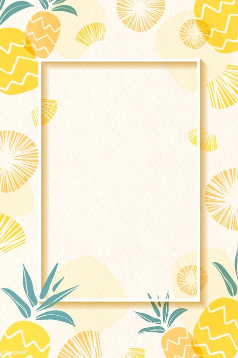 Anana Background With Design, Pineapple Background, Pineapple Backgrounds, Space Vector, Frame Download, Patterned Background, Design Picture, Powerpoint Background Design, Minimal Prints