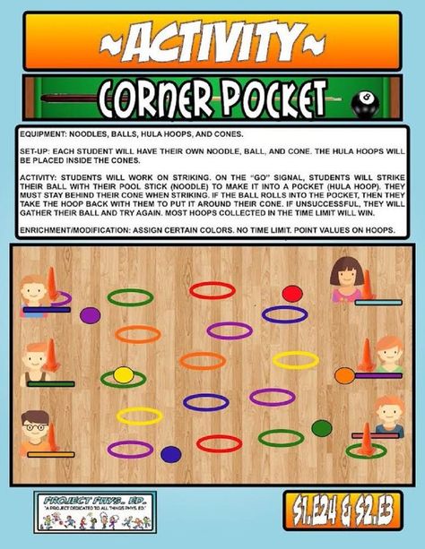 Here's a great activity for PE teachers or summer camp instructors to play with their students to improve striking skills and keep the games being played creative!😁 Pe Games Elementary, Adapted Pe, Gym Games For Kids, Elementary Physical Education, Elementary Pe, Physical Education Lessons, Pe Activities, Pe Lessons, Pe Ideas