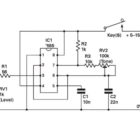 Short circuit: A Morse Code Practice Oscillator - Radio Enthusiast Morse Code Practice, Amateur Radio, Circuit Diagram, Morse Code, Short Circuit, Circuit, Save Money, Coding, Magazine