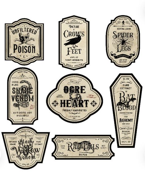 Harry Potter Potion Labels, Apothecary Diy, Halloween Apothecary Labels, Witch Apothecary, Halloween Potion, طوابع بريد, Halloween Potion Bottles, Halloween Apothecary, Harry Potter Potions