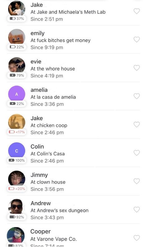 Life360 Group Names For Friends, Cute Life 360 Circle Names For Couples, Funny Location Names For Find My Friends, Vsco Name Ideas, Funny Names For Iphone, Funny Life360 Circle Names, Funny Life 360 House Names, Life360 Names For Home, Life360 Group Names For Couples