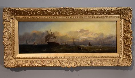 Landscapes Sketches, Walton House, Landscape Sketch, Ship Paintings, Antique Shop, Sketch Painting, Antique Photos, Antique Shops, Vintage Frames