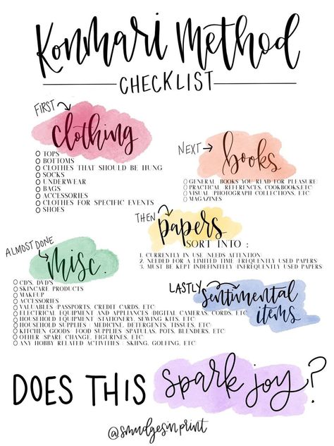 Konmari Method Organizing, Konmari Checklist, Kon Mari, Konmari Organizing, Marie Kondo Organizing, To Do Planner, Konmari Method, Wine Bottle Diy Crafts, Wine Bottle Diy