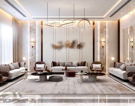 Neoclassic Reception design in Kuwait City on Behance Luxury Interior Design Living Room, Guest Bathroom Design, Drawing Room Design, Drawing Room Interior, Drawing Room Interior Design, Luxury Living Room Design, Living Room Design Decor, Decoration Birthday, Home Design Living Room