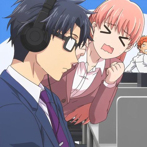 𝒘𝒐𝒕𝒂𝒌𝒐𝒊: 𝒍𝒐𝒗𝒆 𝒊𝒔 𝒉𝒂𝒓𝒅 𝒇𝒐𝒓 𝒐𝒕𝒂𝒌𝒖 Hirotaka And Narumi, Wotakoi Love Is Hard For Otaku, Gamer Couple, Love Is Hard, Anime Wall Prints !!, Manga Studio, Maybe In Another Life, Manga Reader, Anime People