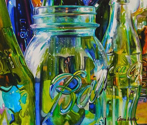 Carrie's Creations Glass Photography, Ap Studio Art, About The Artist, Realistic Paintings, Retro Pop, Hyperrealism, Still Life Art, Abstract Watercolor, Original Watercolor Painting