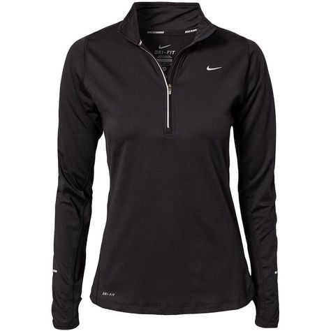 Nike Element Hz ($84) ❤ liked on Polyvore featuring activewear, jackets, black, jumpers & cardigans, sports fashion, womens-fashion, nike sportswear, nike, nike activewear and logo sportswear Nike Activewear, Tennis Outfit Women, Tops Nike, Cute Workout Outfits, Activewear Tops, Normal Clothes, Training Clothes, Weekend Style, Student Fashion