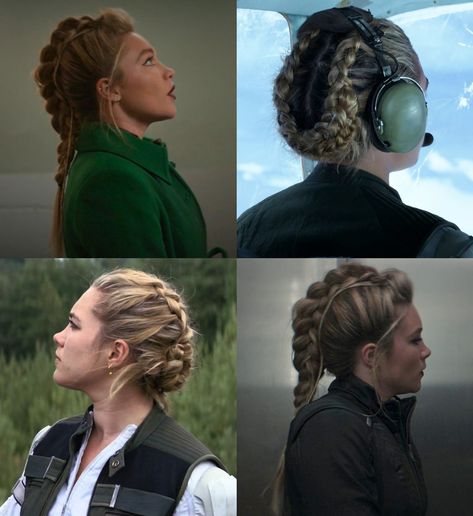 Florence Pugh Daily on Twitter: "yelena’s braids are art… " Yelena Belova Hairstyle, S Braids, Yelena Belova, Marvel Women, Florence Pugh, Natasha Romanoff, Black Widow, Marvel Superheroes, Buns