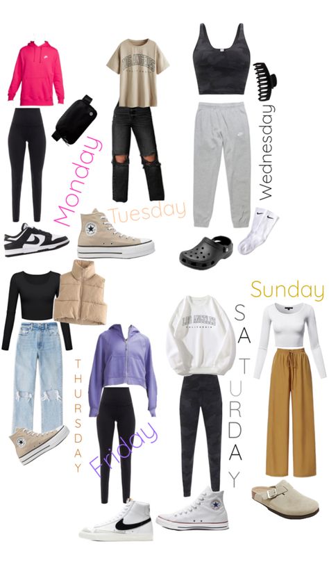 Outfits For School Winter, Cute Easy Outfits For School, Week Outfits, Outfit Planner, Outfits For School, At Home Workout Plan, Really Cute Outfits, Aesthetic Outfits, School Outfits