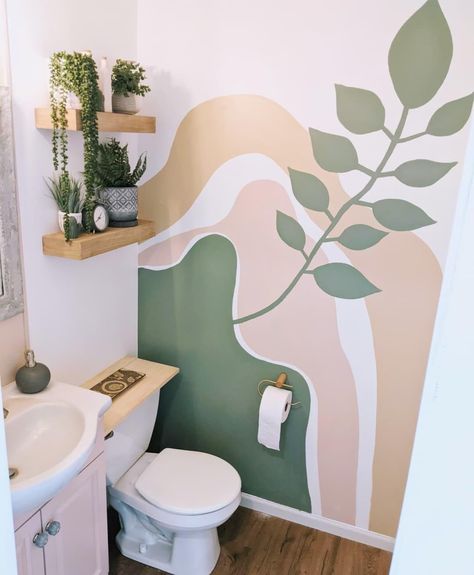 Bathroom Wall Mural, Bathroom Mural, Wall Murals Diy, Creative Wall Painting, Honey Do, Room Wall Painting, Bedroom Murals, Wall Painting Decor, Wall Murals Painted