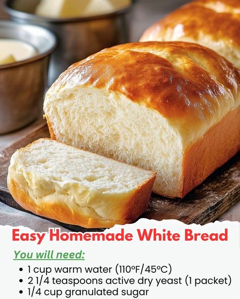 Yeast Packet Bread Recipe, Bread Recipes Yeast, Yeast Packet, Homemade White Bread, Active Dry Yeast, Bread Recipes Sweet, Easy Bread, Pizza Bread, Instant Yeast