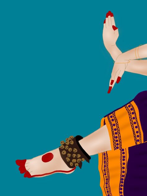 Kathak Aesthetic Art, Bharatnatyam Illustration Art, Bharatham Drawing, Classical Dance Wallpaper Aesthetic, Bharatnatyam Tattoo Ideas, Bharatnatyam Wallpaper, Dance Mudras Painting, Bharatanatyam Illustration, Bharatanatyam Aesthetic Wallpaper