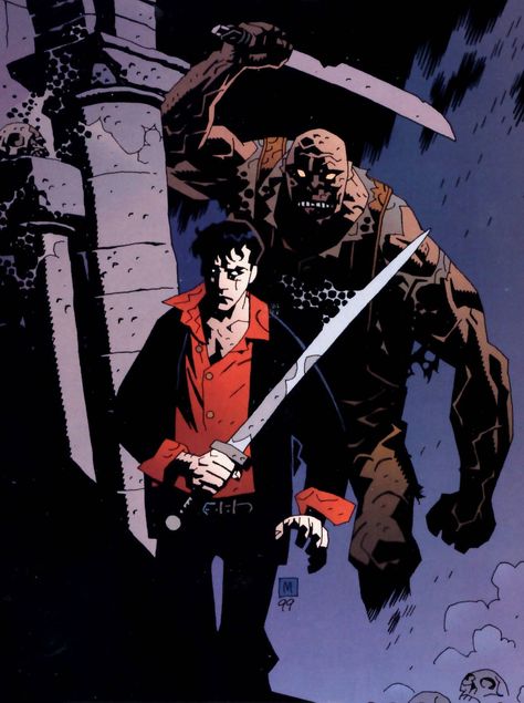 Dylan Dog is a fictional character, star of the horror comic Dylan Dog, published by Sergio Bonelli Editore and created by Tiziano Sclavi. Dylan is a private investigator that specializes in the undead arts, he protects the monsters that are good - and kills the ones that are evil. Mignola Art, Mike Mignola Art, Poster Grafico, Dylan Dog, Horror Cartoon, Bd Art, Mike Mignola, Graphic Novel Art, Bd Comics