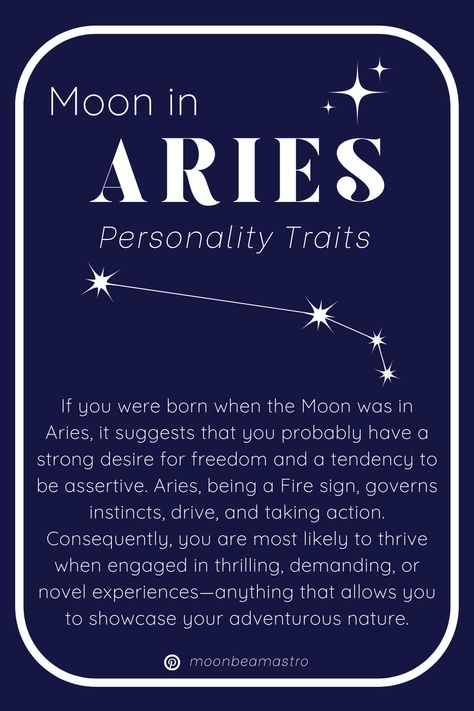 Moon In Aries Woman, Aries Moon Woman, Pisces Sun Aries Moon, Moon In Aries, Aries Moon, Infp Facts, Aries Personality Traits, Aries Moon Sign, Sun In Scorpio