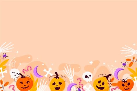 Halloween Cute Background, Halloween Zoom Background, Horizontal Halloween Wallpaper, Halloween Wallpaper Horizontal, Slides Background, Marcos Halloween, Cute Halloween Wallpaper, Halloween Desktop Wallpaper, Halloween Alphabet