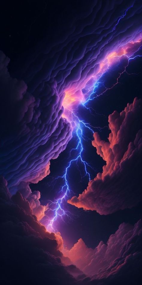 Thunderstorm Wallpaper Iphone, Colorful Lightning, Lightning Art, Attractive Wallpapers, Cool Galaxy Wallpapers, Astronomy Pictures, Glittery Wallpaper, Fantasy Wall Art, New Retro Wave