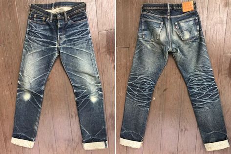 Fade Friday - Samurai S710XX (5 Years, 4 Washes, No Soaks) Raw Denim Fades, Samurai Denim, Samurai Jeans, Real Samurai, Cloth Ideas, Raw Denim Jeans, Denim Tears, Denim Men, Denim Inspiration