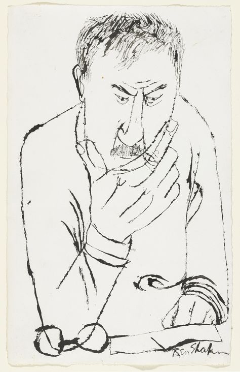 Ben Shahn, Social Realism, Modern And Contemporary Art, Sumi E, 인물 사진, Life Drawing, Museum Of Modern Art, Famous Artists, American Artists