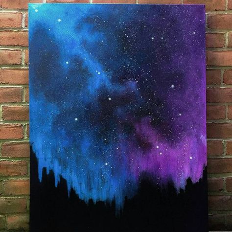 Add Color To Your Home With 15 Beautiful Canvas Painting Ideas Art Galaxie, Art Spatial, Basic Watercolor, Night Sky Painting, Diy Chalk, Paint Watercolor, Andromeda Galaxy, Soyut Sanat Tabloları, Easy Canvas Painting