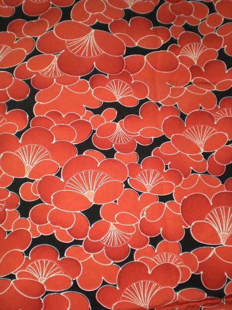 Vintage Japanese silk kimono fabric Kimono Pattern, Japanese Textiles, Japanese Silk, Kimono Fabric, Japan Design, Japanese Patterns, Japan Art, Plum Blossom, Japanese Prints