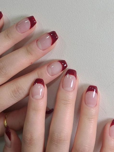 Nail Designs Burgundy, Valentines Day Nails Ideas, Short Red Nails, Valentines Day Nails, Red Acrylic Nails, Nail Designs Valentines, Blush Nails, Red Nail Designs, Coffin Shape Nails