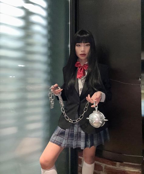 Gigi Yubari Costume, Gogo Yubari Cosplay, Gogo Yubari Costume, Asian Halloween Ideas, Dress And Kimono Outfit, Gogo Yubari, Halloween Costumes 2022, Classy Halloween Costumes, Hallowen Ideas