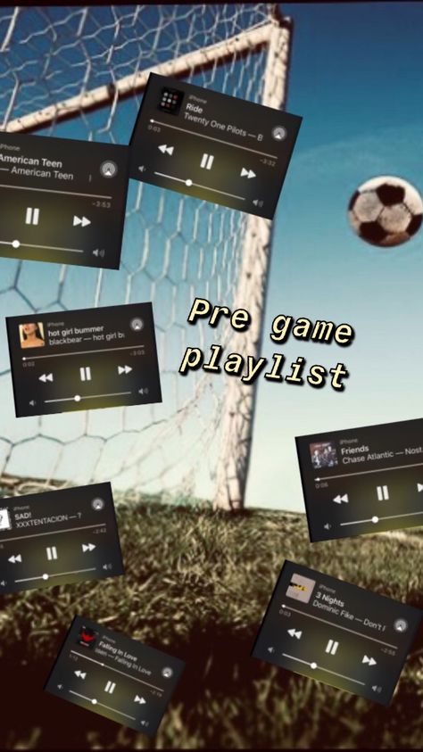 Pre Game Playlist, Soccer Songs, Football Songs, Pre Game, American Teen, Clean Aesthetic, Soccer Games, Play Soccer, Song Playlist