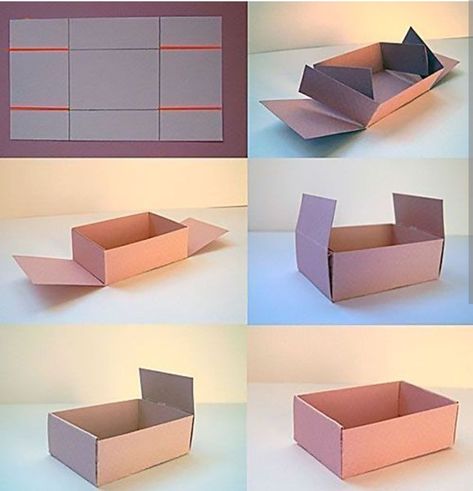 Origami Kutu, Hadiah Diy, Paper Box Diy, Paper Box Template, Packaging Diy, Gift Box Template, Art And Craft Videos, Origami Box, Kraf Diy